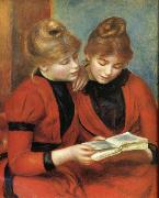 Pierre Renoir Young Girls Reading oil painting